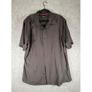 Gerry Button Down Shirt Mens XL Black Short Sleeve Outdoor Hiking‎ Gorpcore
